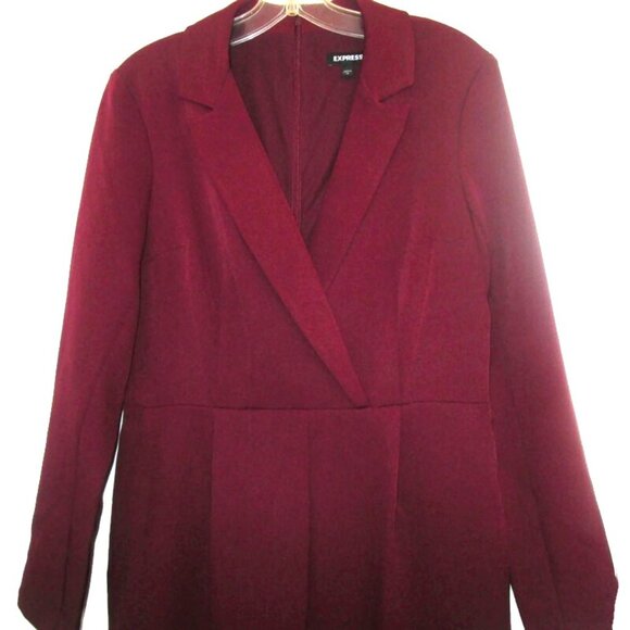 express tux blazer sexy plus size red jumpsuit 12 large - Picture 5 of 7